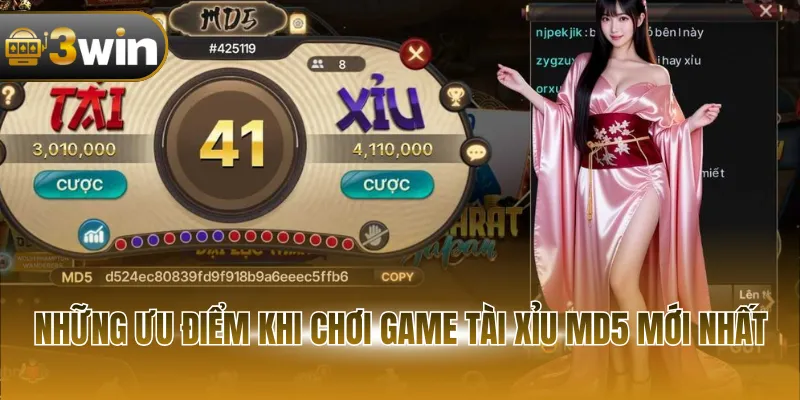 Những ưu điểm khi chơi game Tài Xỉu md5 mới nhất